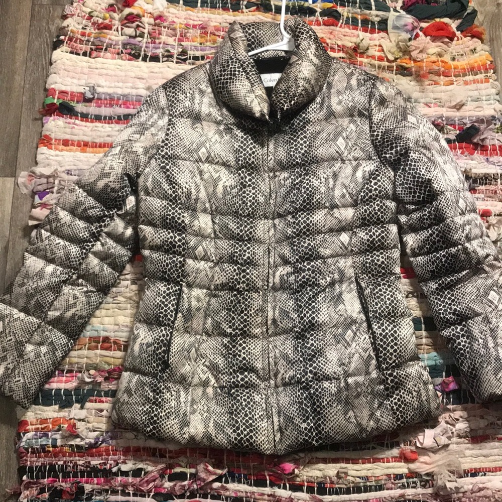 Special edition Calvin Klein snakeskin puffer